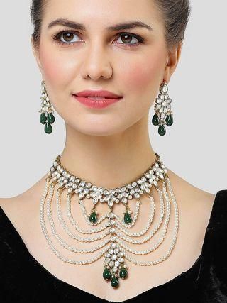 Green Pearl Tumble Choker