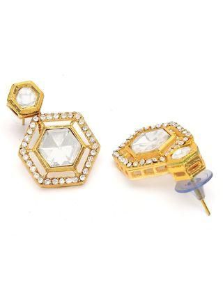 Hexagonal Elegance Kundan Necklace Set