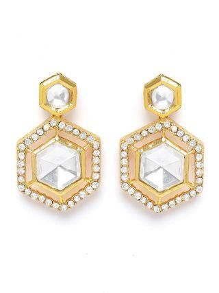Hexagonal Elegance Kundan Necklace Set