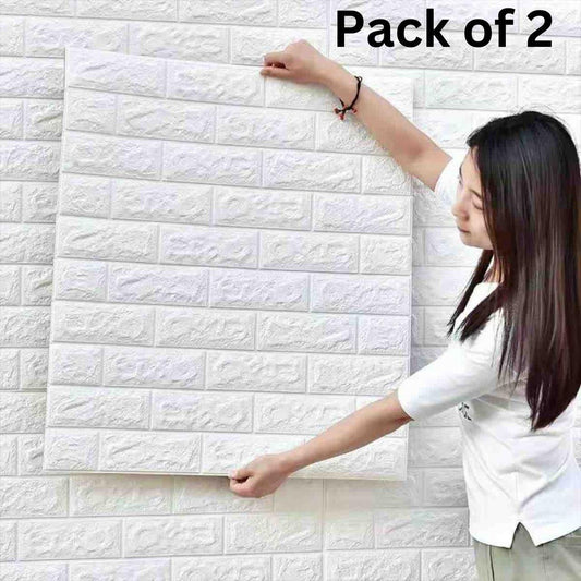 3D Brick Stick Wall Panels [Pack of 2]