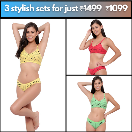 Evoé Hush Set Pack of 3 [Green,Red,Yellow]